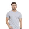 HCC Round Neck Half Sleeve Cotton T shirt Grey