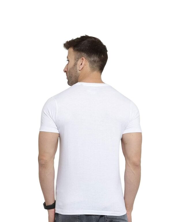 HCC Round Neck Half Sleeve Cotton T shirt White