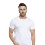 HCC Round Neck Half Sleeve Cotton T shirt White