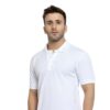 Collar Neck Half Sleeve Cotton T-Shirt | White