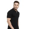 HCC Collar Neck Half Sleeve T shirt Black