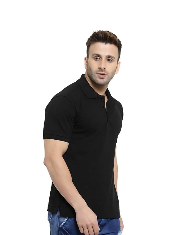 HCC Collar Neck Half Sleeve T shirt Black