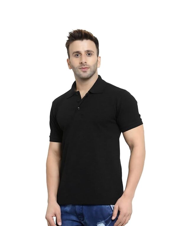 HCC Collar Neck Half Sleeve T shirt Black