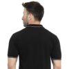 HCC Collar Neck Half Sleeve T shirt Black White Tipping