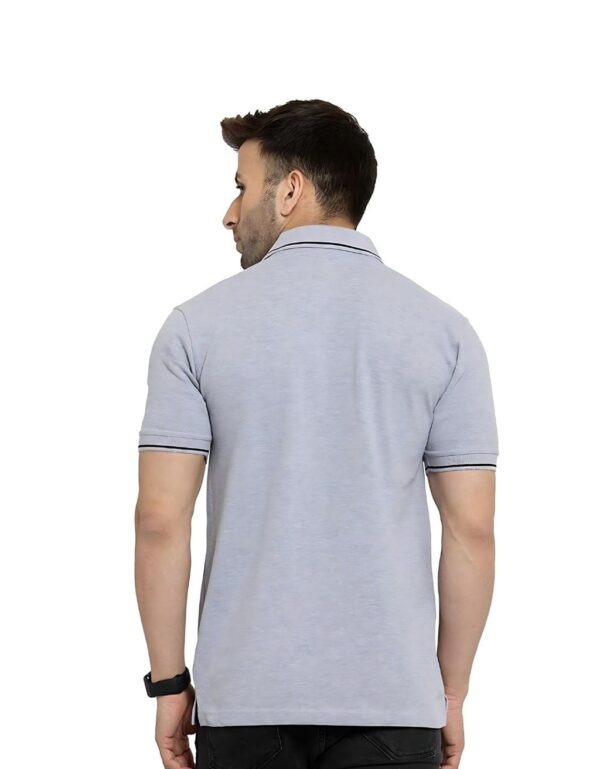 HCC Collar Neck Half Sleeve T shirt Grey Black Tipping