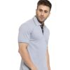 HCC Collar Neck Half Sleeve T shirt Grey Black Tipping