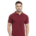 HCC Collar Neck Half Sleeve T shirt Maroon