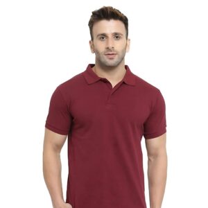 HCC Collar Neck Half Sleeve T shirt Maroon