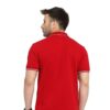 HCC Collar Neck Half Sleeve T shirt Red White Tipping