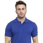 HCC Collar Neck Half Sleeve T shirt Royal Blue