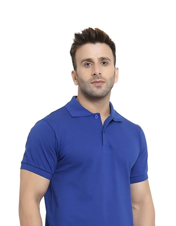 HCC Collar Neck Half Sleeve T shirt Royal Blue