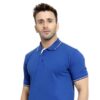 HCC Collar Neck Half Sleeve T shirt Royal Blue White