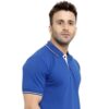 HCC Collar Neck Half Sleeve T shirt Royal Blue White