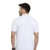 Collar Neck Half Sleeve Cotton T-Shirt | White Red Tipping