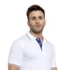 HCC Collar Neck Half Sleeve T shirt White Royal Blue