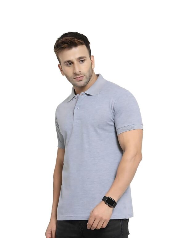 HCC Collar Neck Half Sleeve T shirt Grey