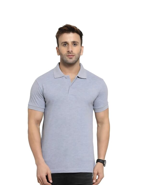 HCC Collar Neck Half Sleeve T shirt Grey