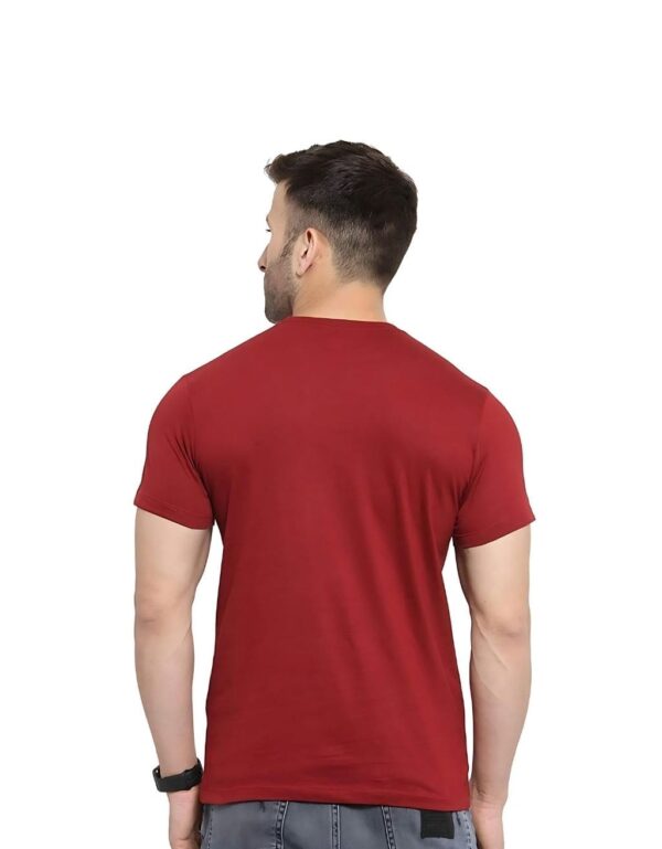 HCC Round Neck Half Sleeve Cotton T shirt Maroon