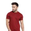 HCC Round Neck Half Sleeve Cotton T shirt Maroon