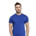 HCC Round Neck Half Sleeve Cotton T shirt Royal Blue