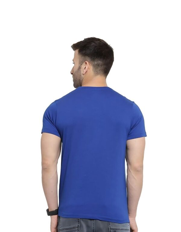 HCC Round Neck Half Sleeve Cotton T shirt Royal Blue