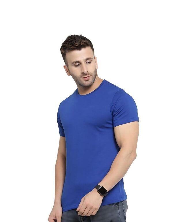 HCC Round Neck Half Sleeve Cotton T shirt Royal Blue