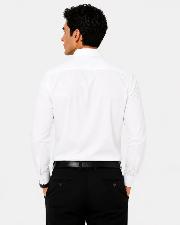 Premium Men’s Cotton Full Sleeve Shirt White