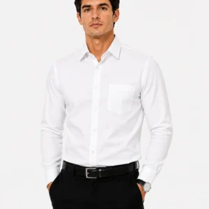Premium Men’s Cotton Full Sleeve Shirt White