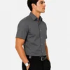 Premium Mens Cotton Half Sleeve Formal Shirt | Charcoal Grey
