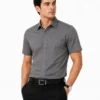 Premium Mens Cotton Half Sleeve Shirt Grey