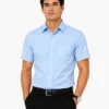 Premium Mens Cotton Half Sleeve Shirt | Sky Blue