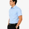 Premium Mens Cotton Half Sleeve Shirt | Sky Blue