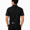 Premium Mens Cotton Half Sleeve Shirt black