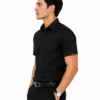 Premium Mens Cotton Half Sleeve Shirt black