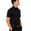 Premium Mens Cotton Half Sleeve Shirt black