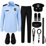 Security-Guard-Uniform-Set White Navy Blue